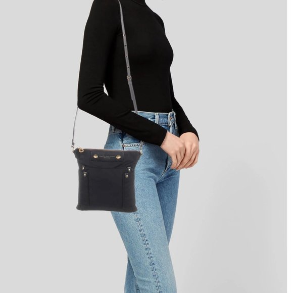 MARC BY MARC JACOBS Leather Trimmed Nylon Crossbody Bag - Picture 1 of 7
